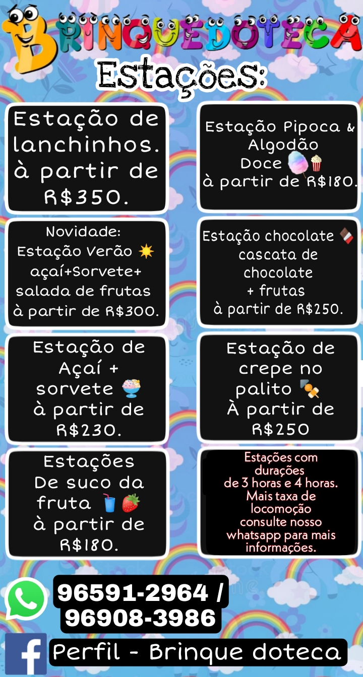 Brinquedoteca entretenimento, Animação, estações e brinquedos