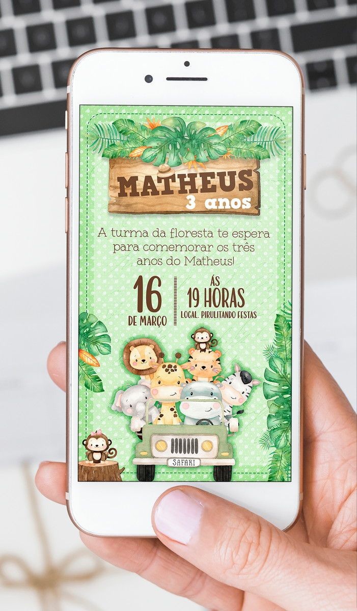 Convite virtual e edição de fotos