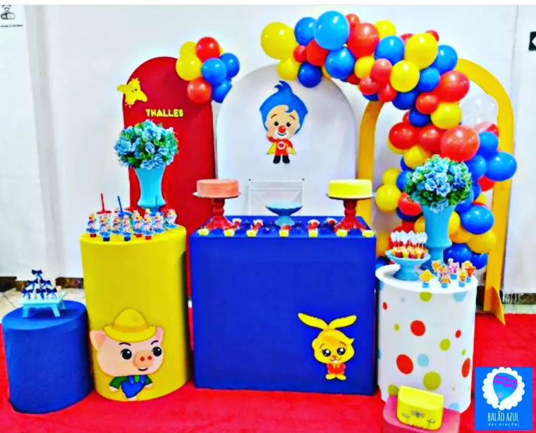 Balão Azul Decoração de Festa