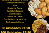 Salgados com massa de batata