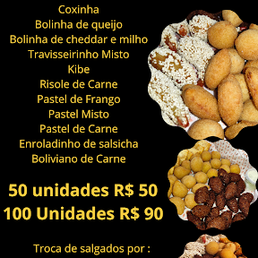 Salgados com massa de batata